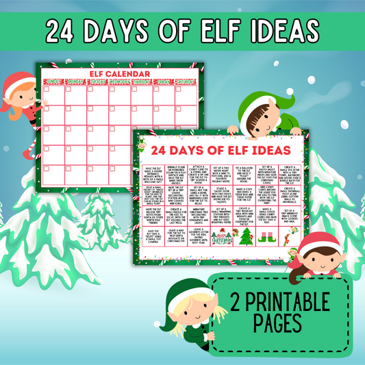 24 Days of Elf Ideas — Printable Elf on the Shelf Activity Pack