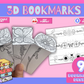 3D Bookmarks Printable for Kids — 9 Designs to Color & Fold