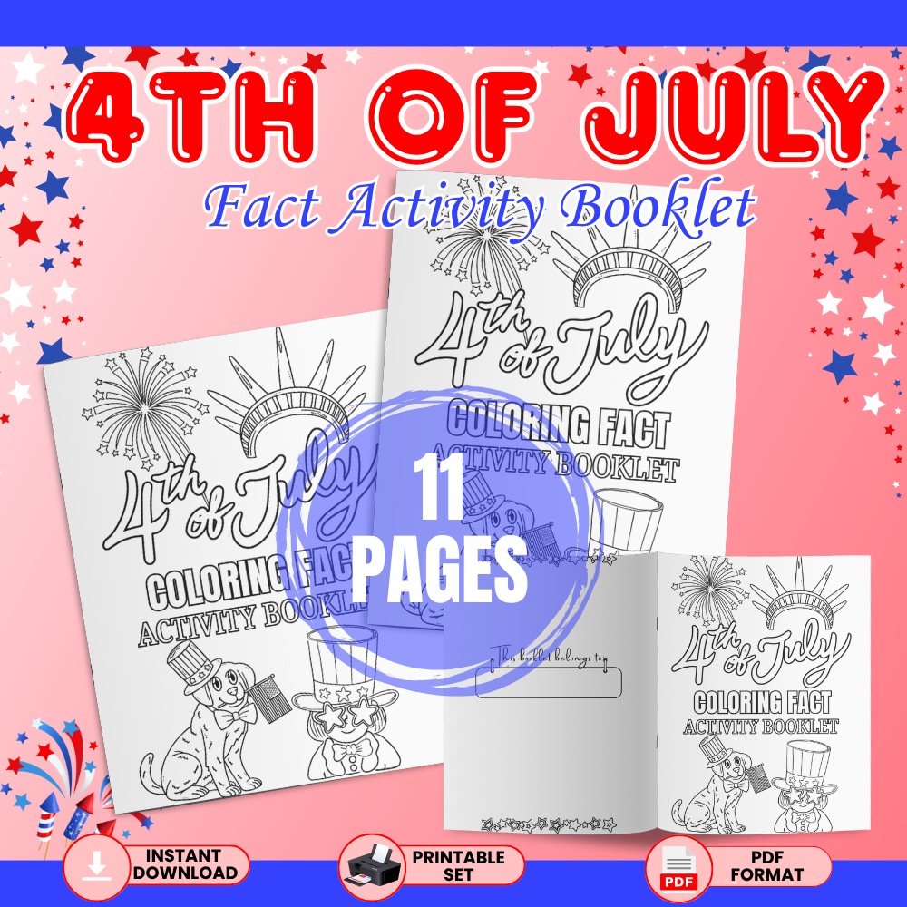 4th of July Fact Activity Booklet — Printable Kids Activities