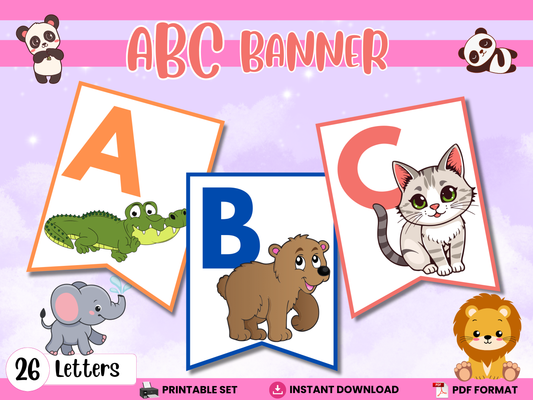 ABC Alphabet Banner — Printable Classroom & Party Decoration