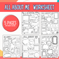 All About Me Worksheets — Printable Back-to-School Activity