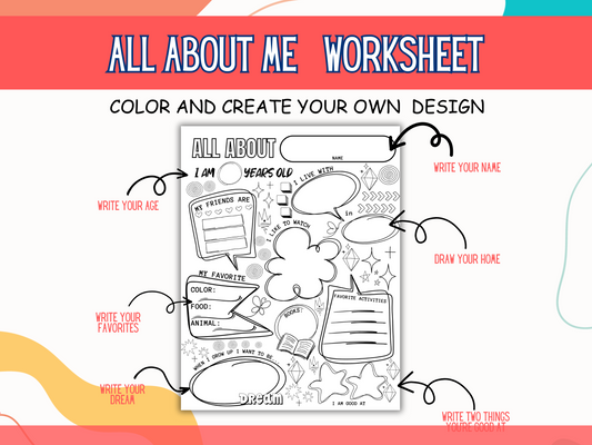 All About Me Worksheets β Printable Back-to-School Activity