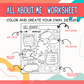 All About Me Worksheets — Printable Back-to-School Activity