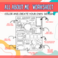 All About Me Worksheets — Printable Back-to-School Activity