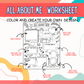 All About Me Worksheets — Printable Back-to-School Activity
