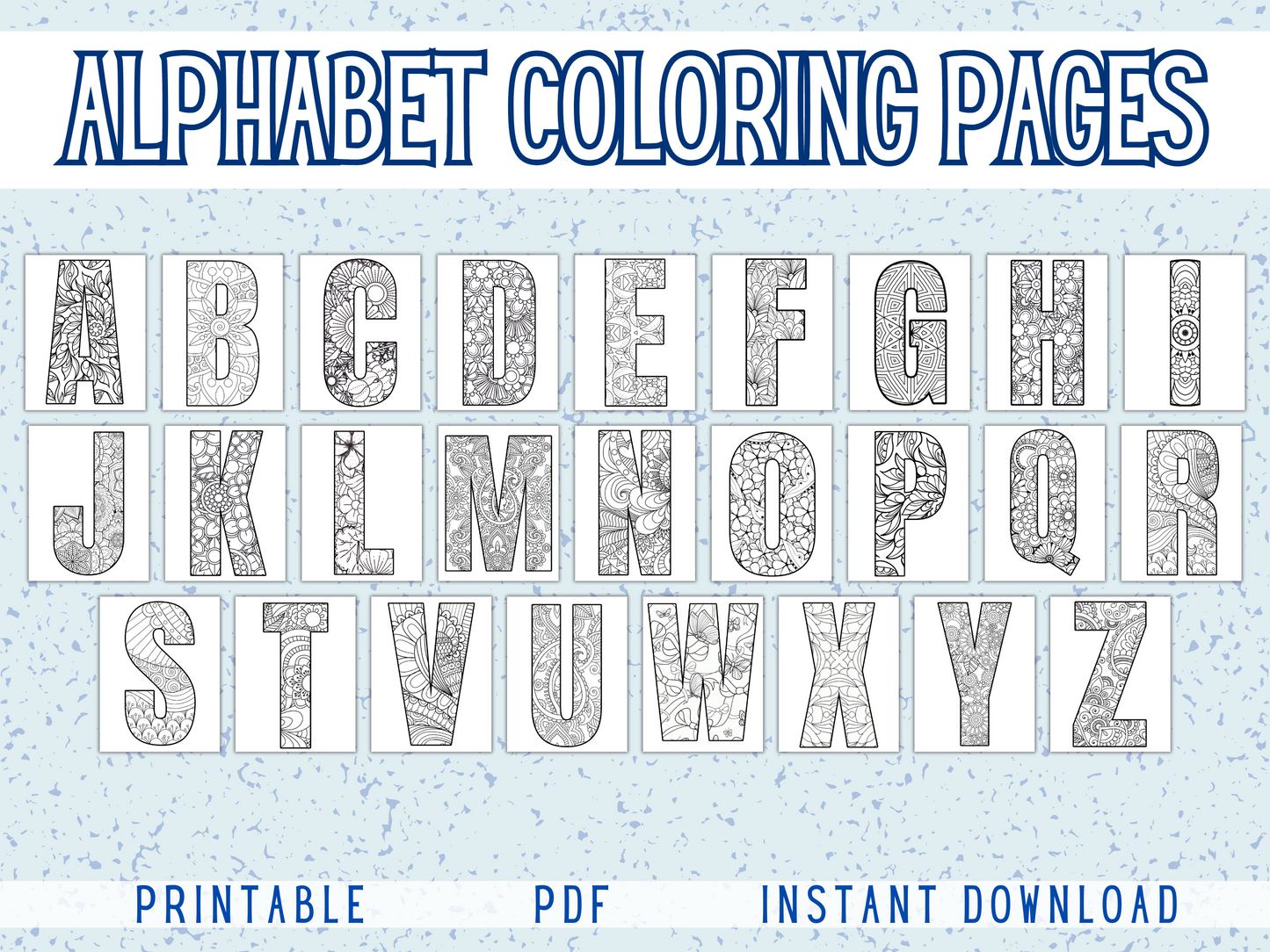 Alphabet Coloring Pages — A to Z Printable Letters for Kids