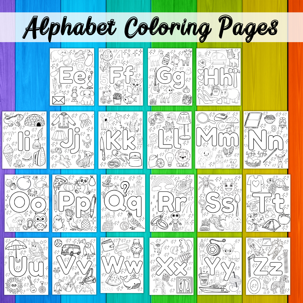 Alphabet Coloring Pages — A to Z Printable Letters for Kids