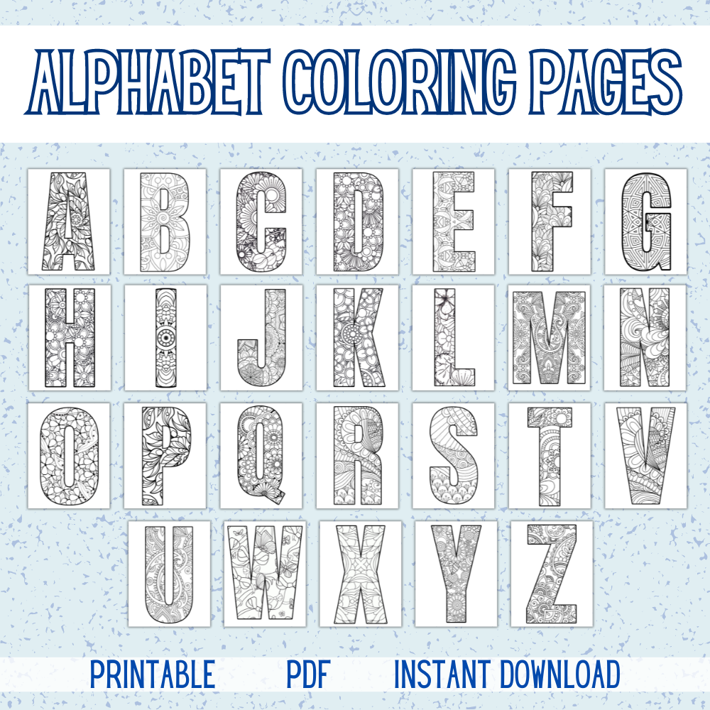Alphabet Coloring Pages — A to Z Printable Letters for Kids