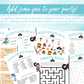 Aqua Birthday Party Bundle — Printable Games for Boys