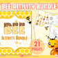 Bee Activity Bundle — Printable Bee-Themed Worksheets & Crafts for Kids